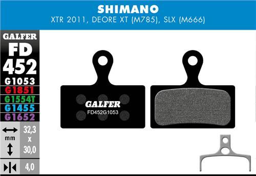 GALFER FD452 klocki hamulcowe Shimano XTR/XT/SLX