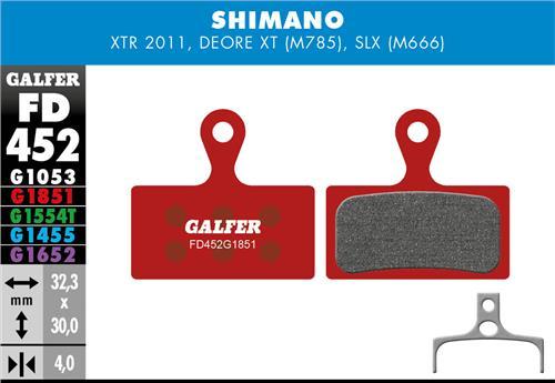 GALFER FD452 klocki hamulcowe Shimano XTR/XT/SLX