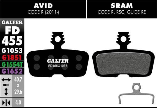 GALFER FD455 klocki hamulcowe Avid/SRAM Code