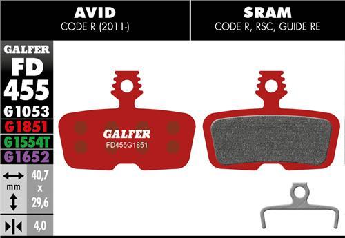 GALFER FD455 klocki hamulcowe Avid/SRAM Code