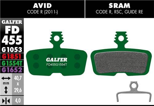 GALFER FD455 klocki hamulcowe Avid/SRAM Code