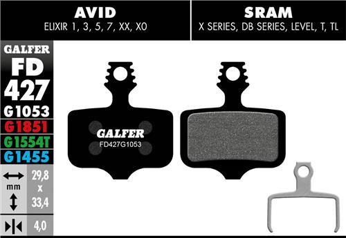 GALFER FD427 klocki hamulcowe Avid/SRAM Elixir