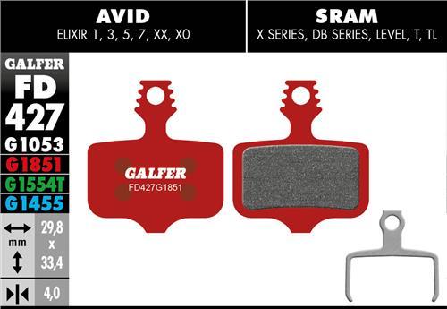 GALFER FD427 klocki hamulcowe Avid/SRAM Elixir