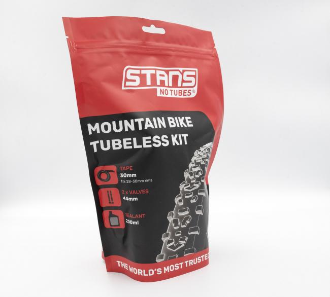 Stan's TUBELESS KIT 30, taśma+zawory UST +mleko