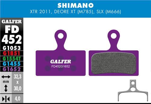 GALFER FD452 klocki hamulcowe Shimano XTR/XT/SLX
