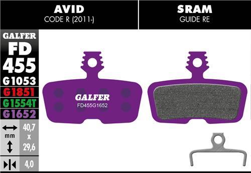 GALFER FD455 klocki hamulcowe Avid/SRAM Code