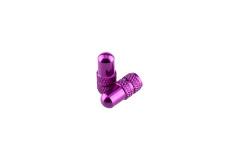 DEITY Crown Valve Caps - purpurowe