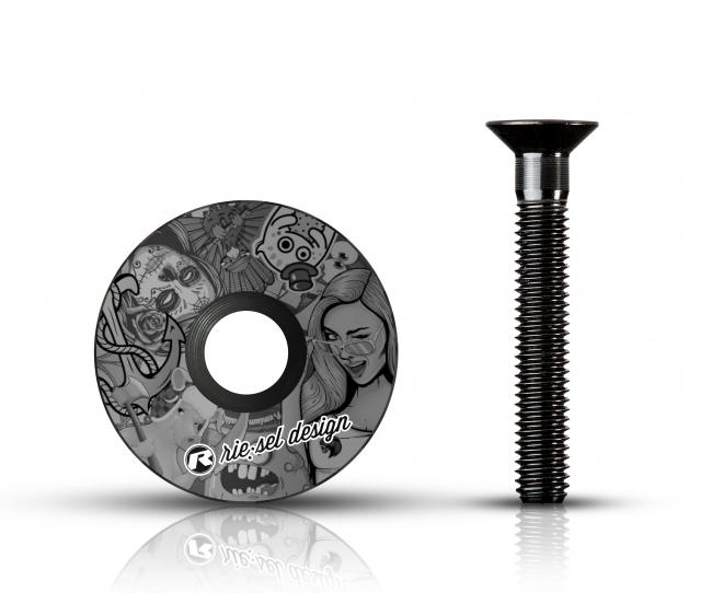 Kapsel Riesel stem:cap stickerbomb ultra black II