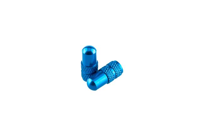 DEITY crown valve caps - niebieskie