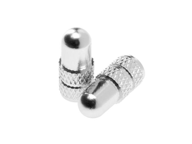 DEITY crown valve caps - srebrne