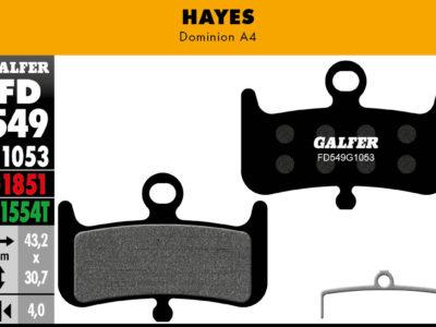 GALFER FD549 klocki hamulcowe Hayes dominion A4