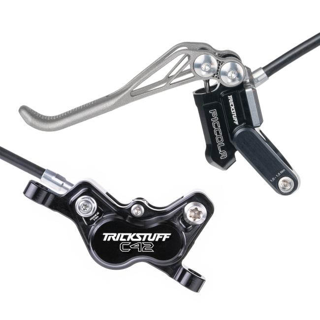 Trail hydraulic disc brakes Trickstuff Piccola HD Titanium Kevlar Black-Silver